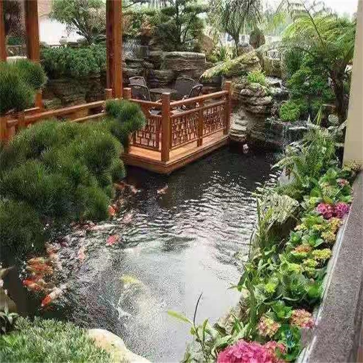 随州别墅庭院景观设计鱼池